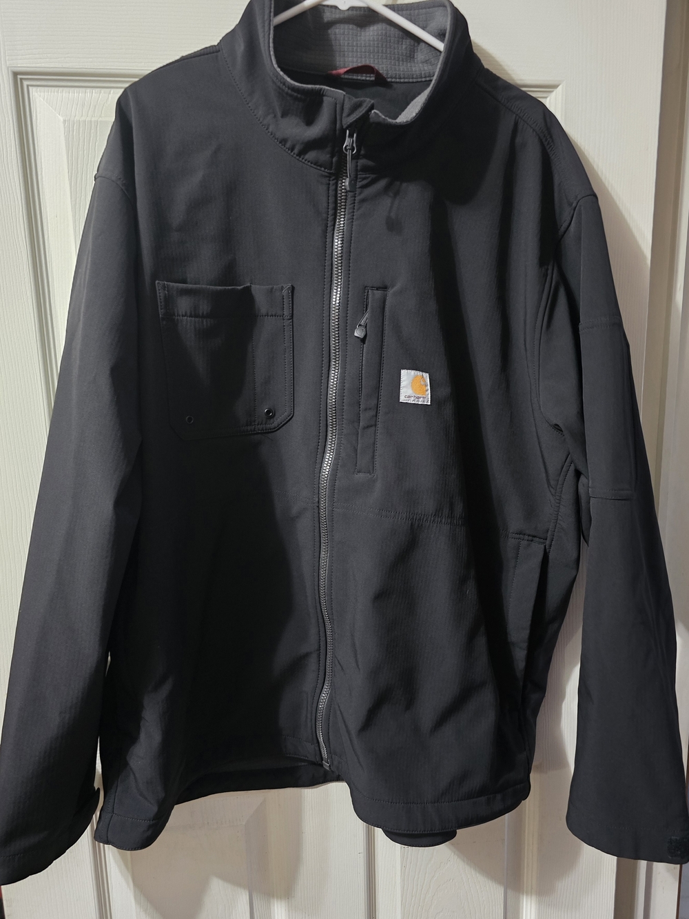 Carhartt Sodt Shell Black Work Zip Jacket with Logo Patch